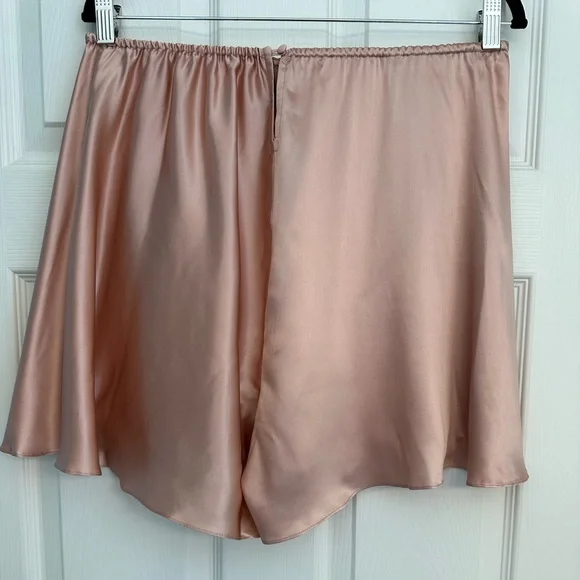 Rosamosario 100% Silk French Knicker Tap Pant & Bralette Set Pink Blush Silk - Picture 10 of 17